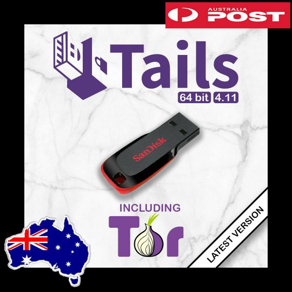 TAILS OS Live USB - Securely Browse Internet with Tor - Access Darknet FREE POSTAGE