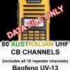 Australian UHF CB (Citizen Band) 80 Channels for Baofeng UV-13 and UV-15 - Image 2