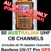 Australian UHF CB (Citizen Band) 80 Channels for Baofeng UV-17 Pro GPS - Image 2