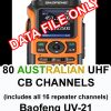 Australian UHF CB (Citizen Band) 80 Channels for Baofeng UV-21 - Image 2