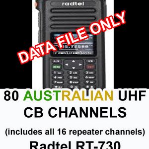 Australian UHF CB (Citizen Band) 80 Channels for Radtel RT-730